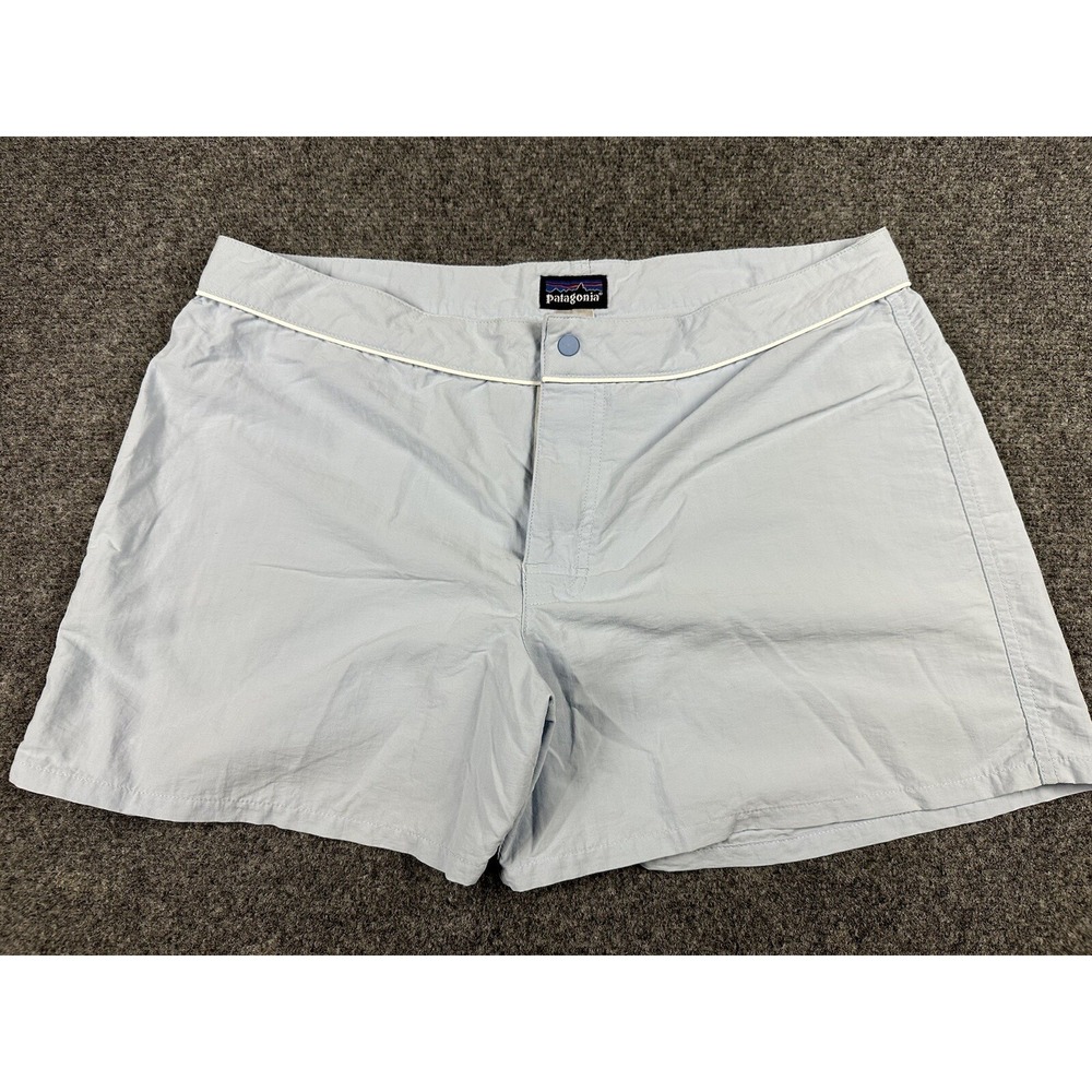 Patagonia Women's Shorts Sz 12  Blue White Trim Athletic Casual Lightweight Vtg - Picture 6 of 9